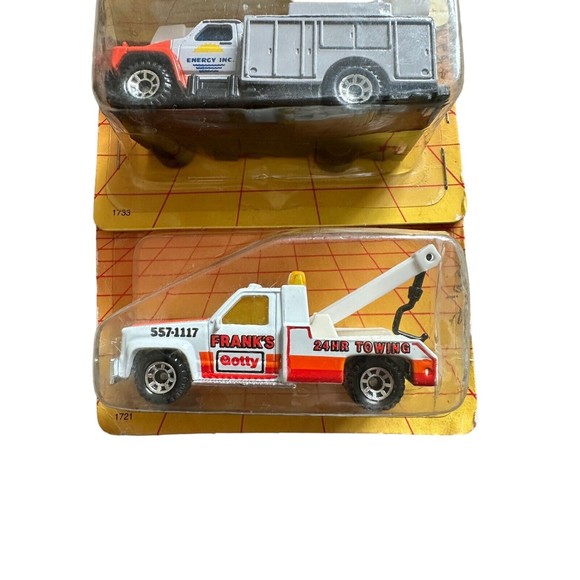 Vintage Matchbox Car Lot Utility Truck Energy Inc Telephone Co Franks Towing Re - Picture 7 of 9